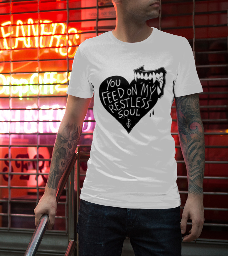 You Feed On My Restless Soul Aggressive Creature Burst Out Horror Theme T-Shirt