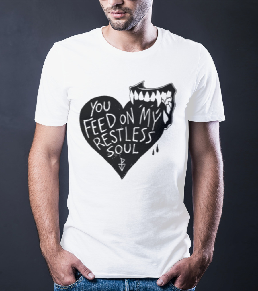 You Feed On My Restless Soul Aggressive Creature Burst Out Horror Theme T-Shirt