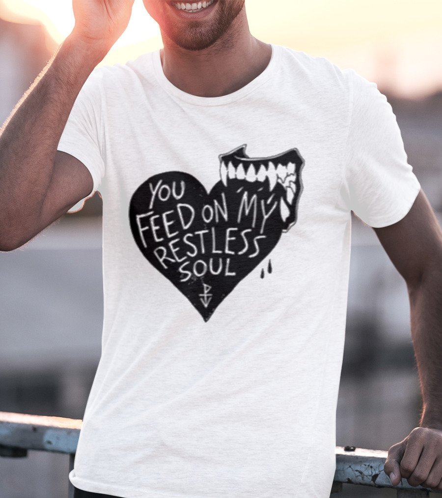You Feed On My Restless Soul Aggressive Creature Burst Out Horror Theme T-Shirt
