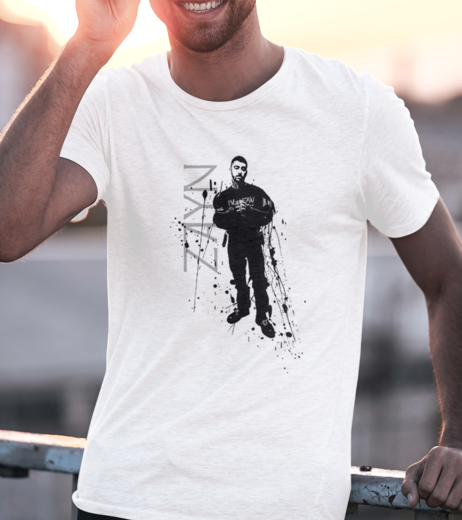 Zayn Splatter Style With Splash Silhouette And Name T-Shirt