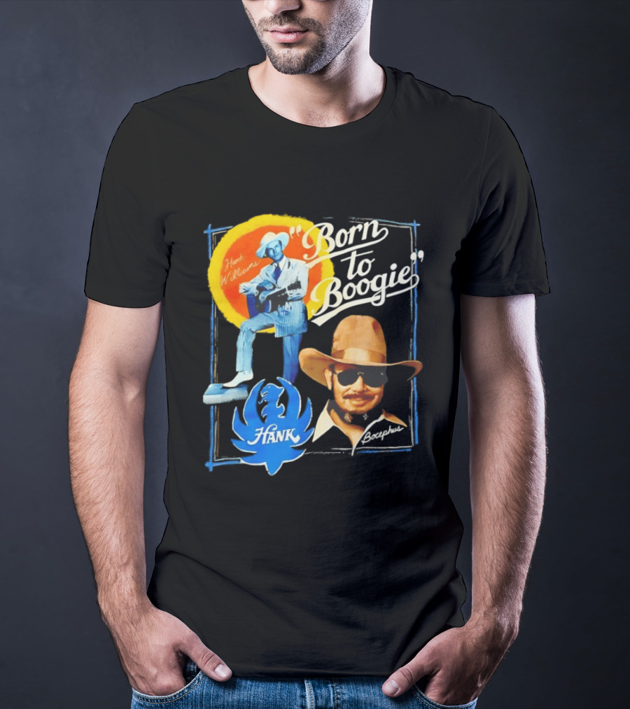 Hank Williams Bocephus Born To Boogie Music Legends T-Shirt
