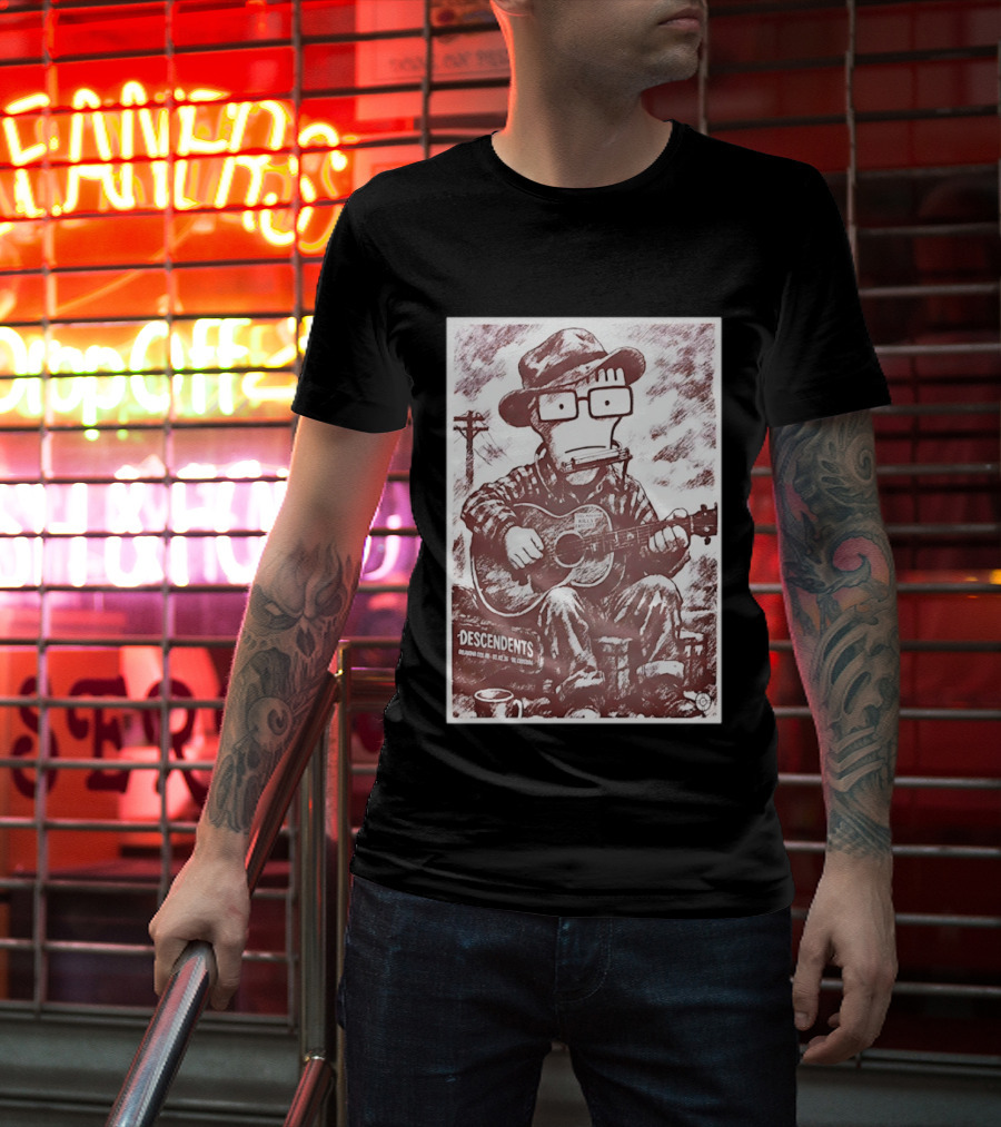 Descendents Tour Oklahoma Mar 2 2026 Character Playing Guitar T-Shirt