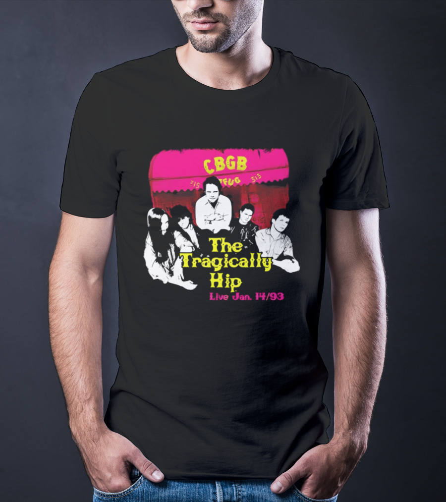 CBGB The Tragically Hip Live Jan 14 93 Vintage Style Music Venue Homage T-Shirt