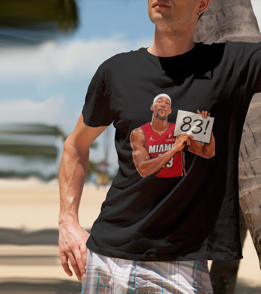 Bam Adebayo Miami Heat 83 Point Game Sign T-Shirt