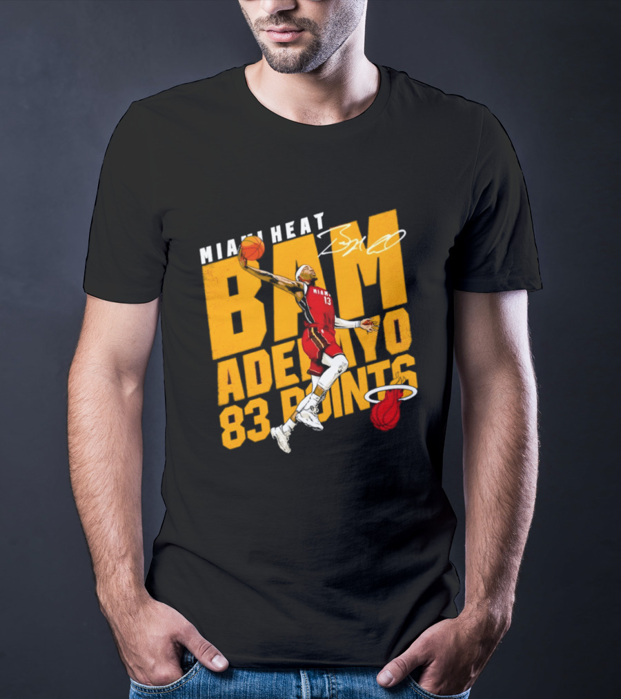 Miami Heat Bam Adebayo 83 Points Basketball Dunk T-Shirt