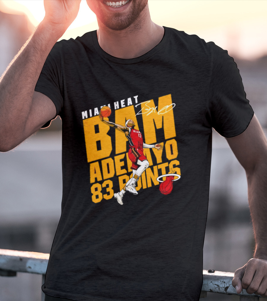 Miami Heat Bam Adebayo 83 Points Basketball Dunk T-Shirt