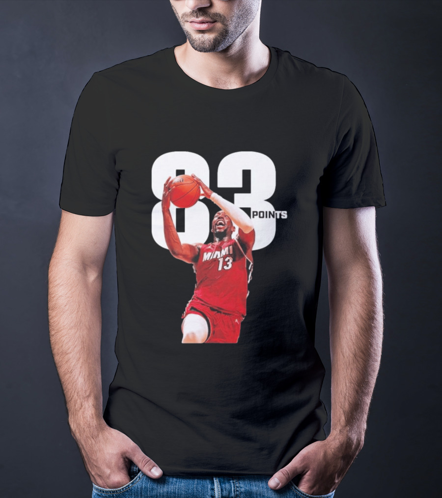 Bam Adebayo Miami 13 Scores 83 Points Passing Kobe Bryant's Single Game Record T-Shirt
