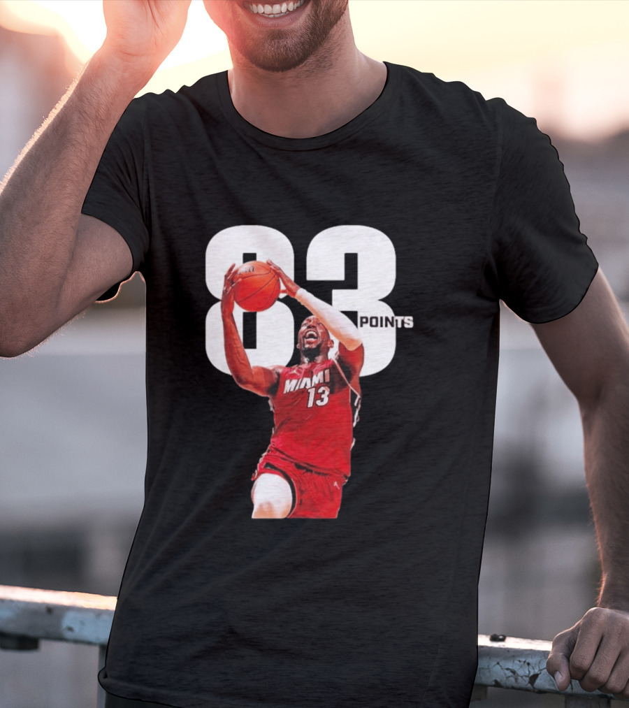 Bam Adebayo Miami 13 Scores 83 Points Passing Kobe Bryant's Single Game Record T-Shirt