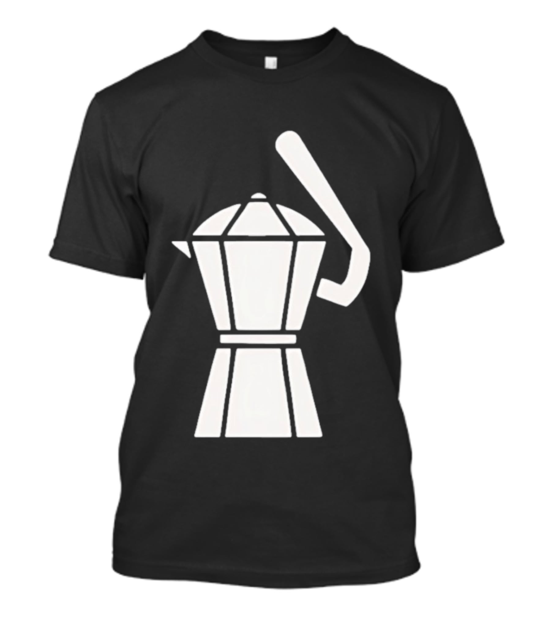 Espresso Baseball Coffee Filter Moka Pot Shape T-Shirt