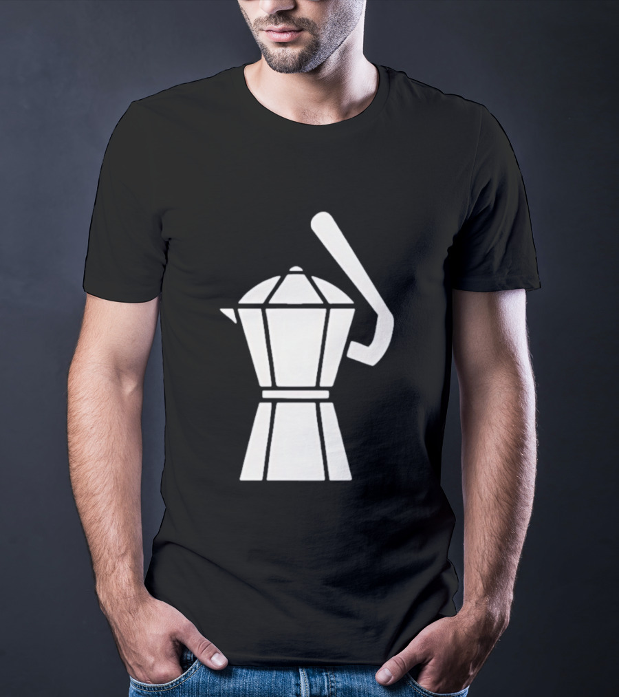 Espresso Baseball Coffee Filter Moka Pot Shape T-Shirt