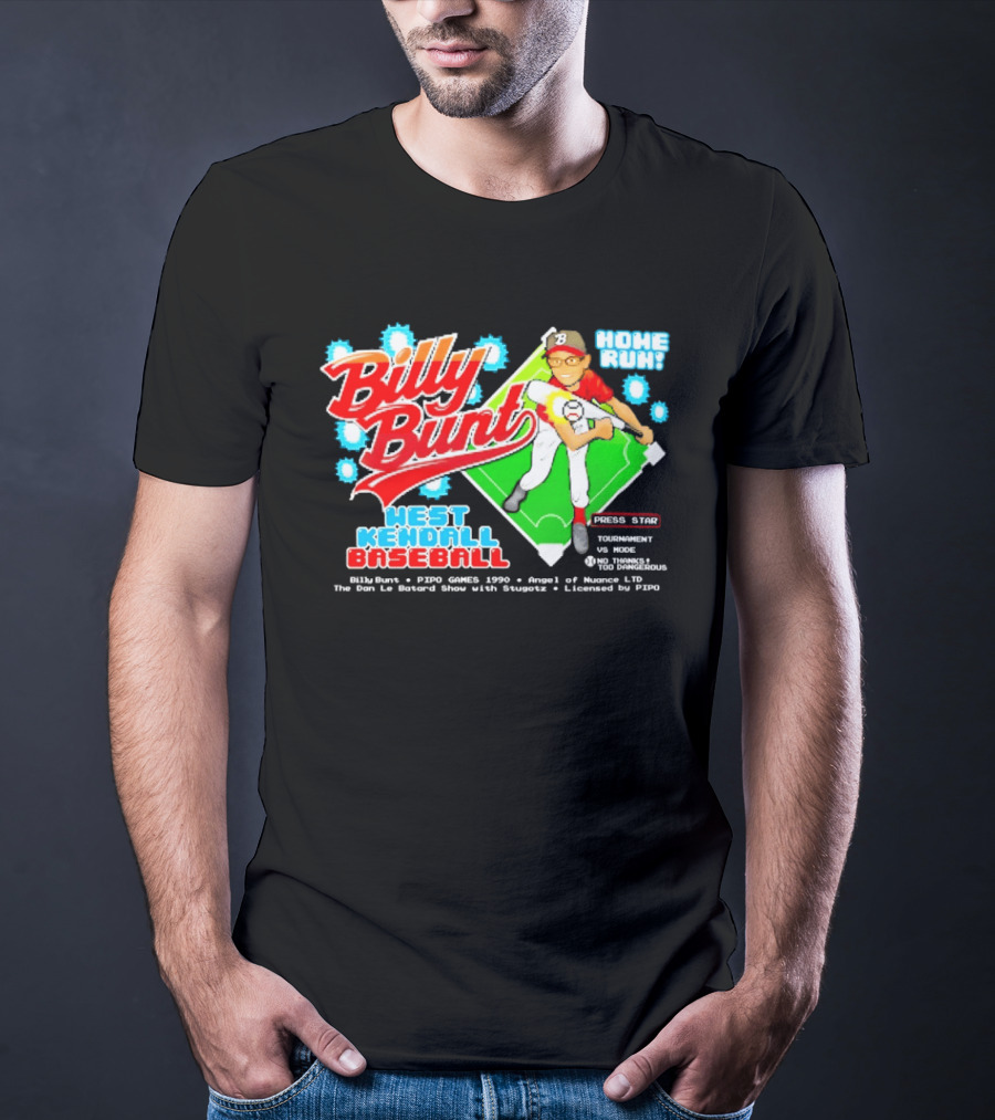 Billy Bunt West Kendall Baseball Home Run Power Star Player Action By Moorer T-Shirt