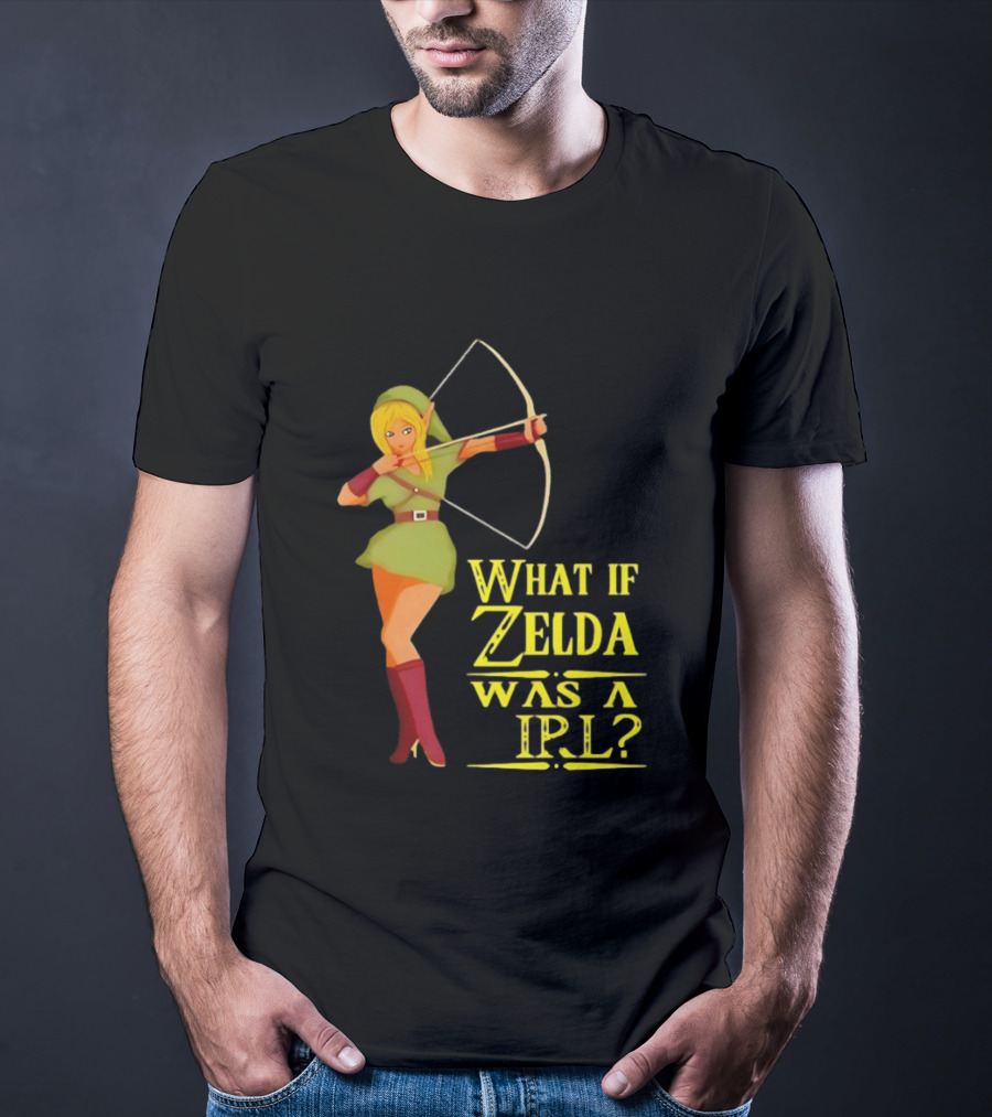 What If Zelda Was A Girl Female Elf Holding A Bow T-Shirt