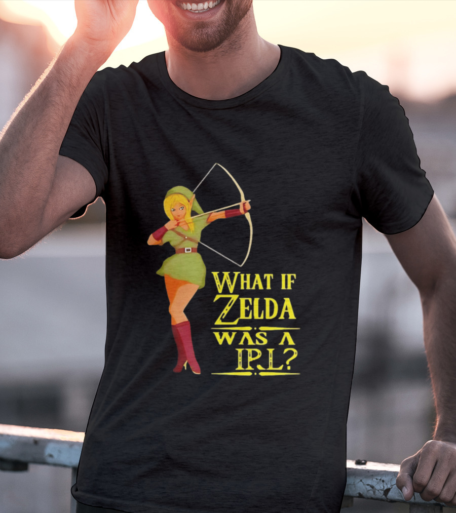 What If Zelda Was A Girl Female Elf Holding A Bow T-Shirt