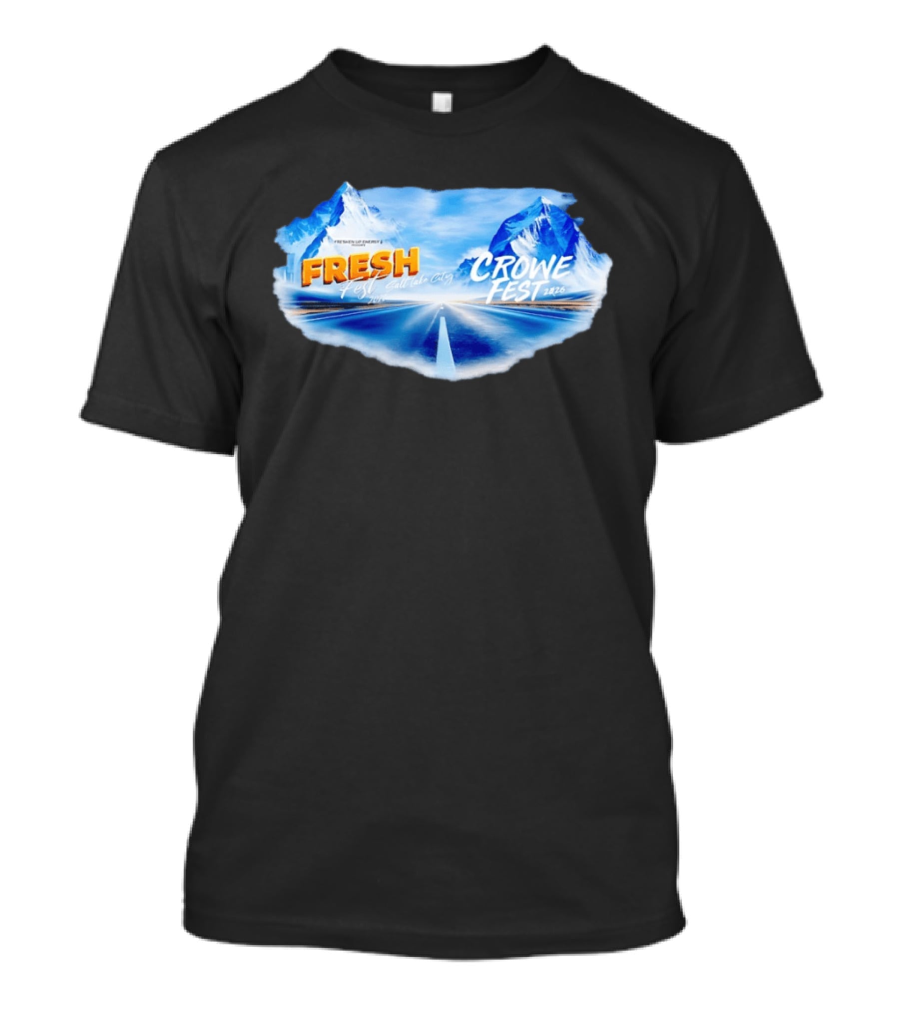 Fresh Fest Salt Lake City 2026 Crowe Fest 2026 Mountain Road Trip T-Shirt