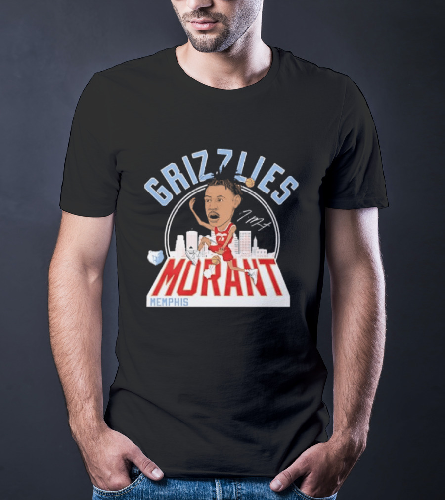 Grizzlies Morant Memphis Skyline Basketball Player T-Shirt