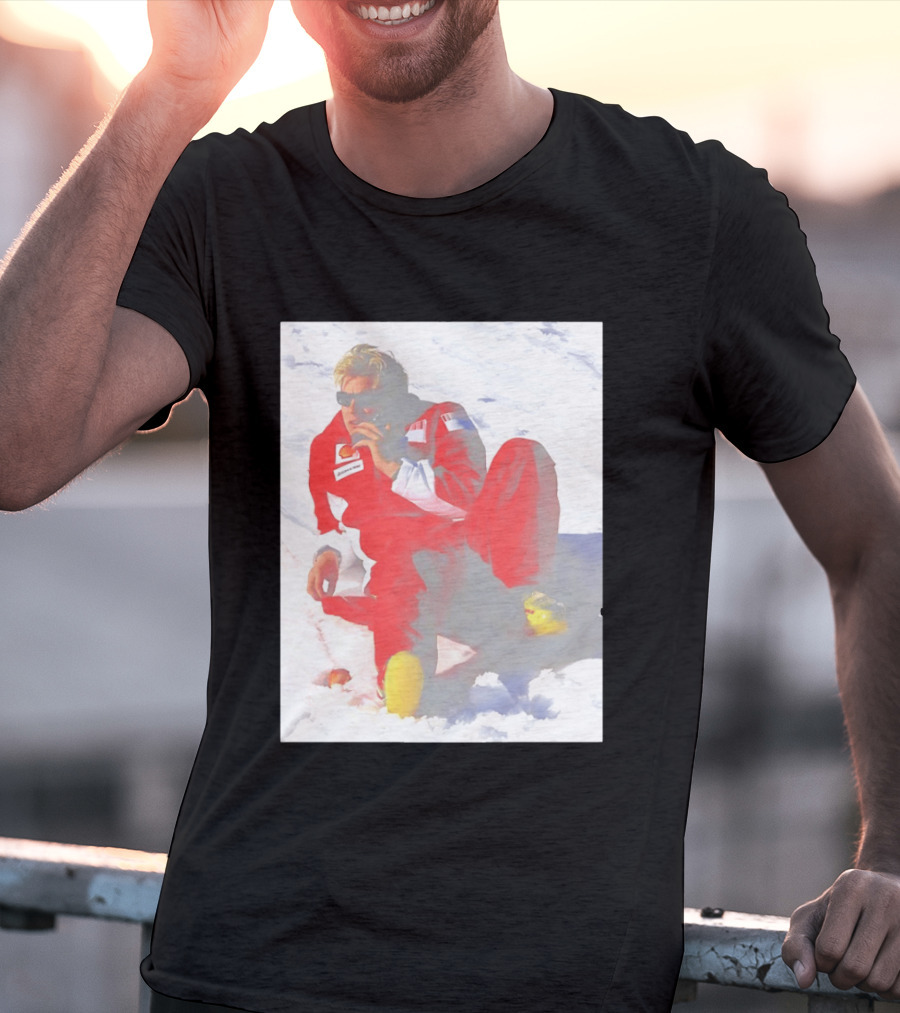 Ice Man Kimi Raikkonen F1 Ferrari Team Racing Legend T-Shirt