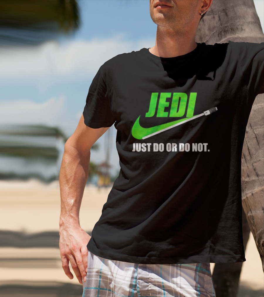 Jedi Just Do Or Do Not Lightsaber Swoosh T-Shirt