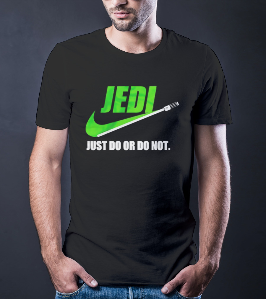 Jedi Just Do Or Do Not Lightsaber Swoosh T-Shirt