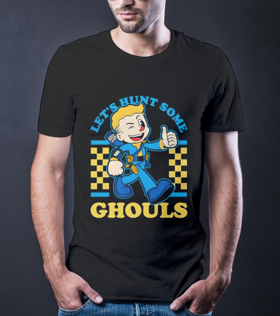 Let's Hunt Some Ghouls Vault Boy Thumbs Up Adventure T-Shirt