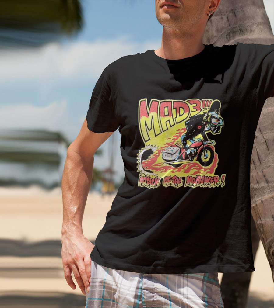 MAD 3 Attack Of The Mad Viker Eddie Biker Flame T-Shirt