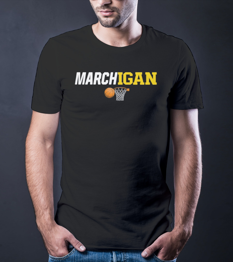 Marchigan Basketball Michigan Wolverines March Madness T-Shirt