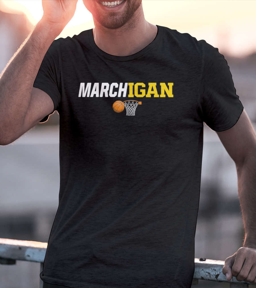 Marchigan Basketball Michigan Wolverines March Madness T-Shirt