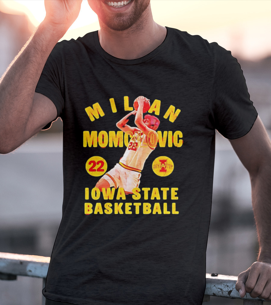 Milan Momcilovic 22 Iowa State Cyclones Basketball State 2026 T-Shirt