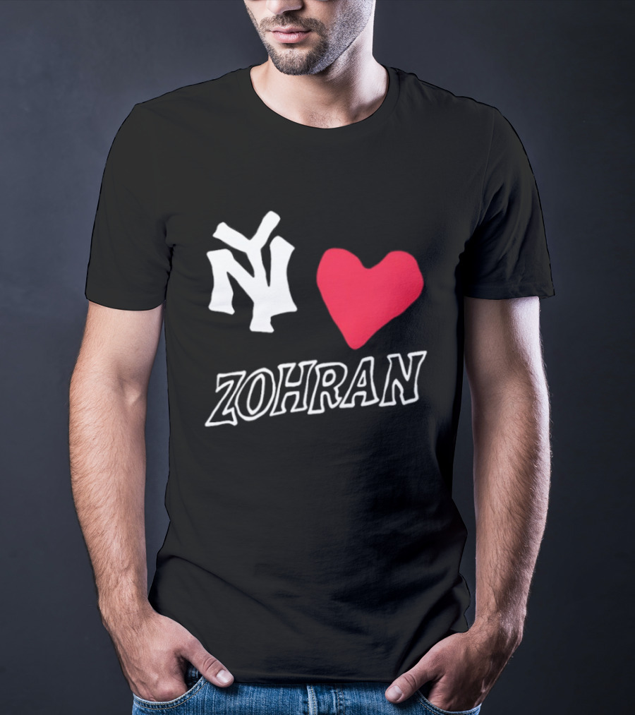 NY Yankees Heart Zohran T-Shirt
