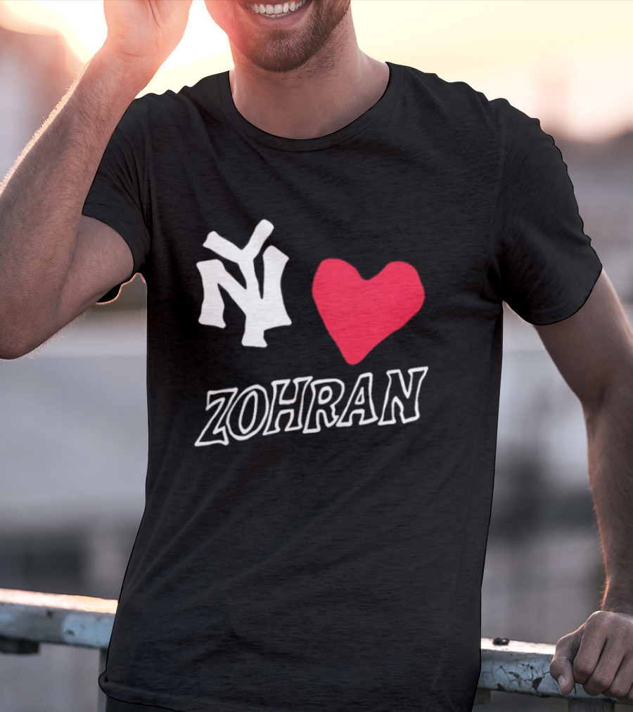 NY Yankees Heart Zohran T-Shirt