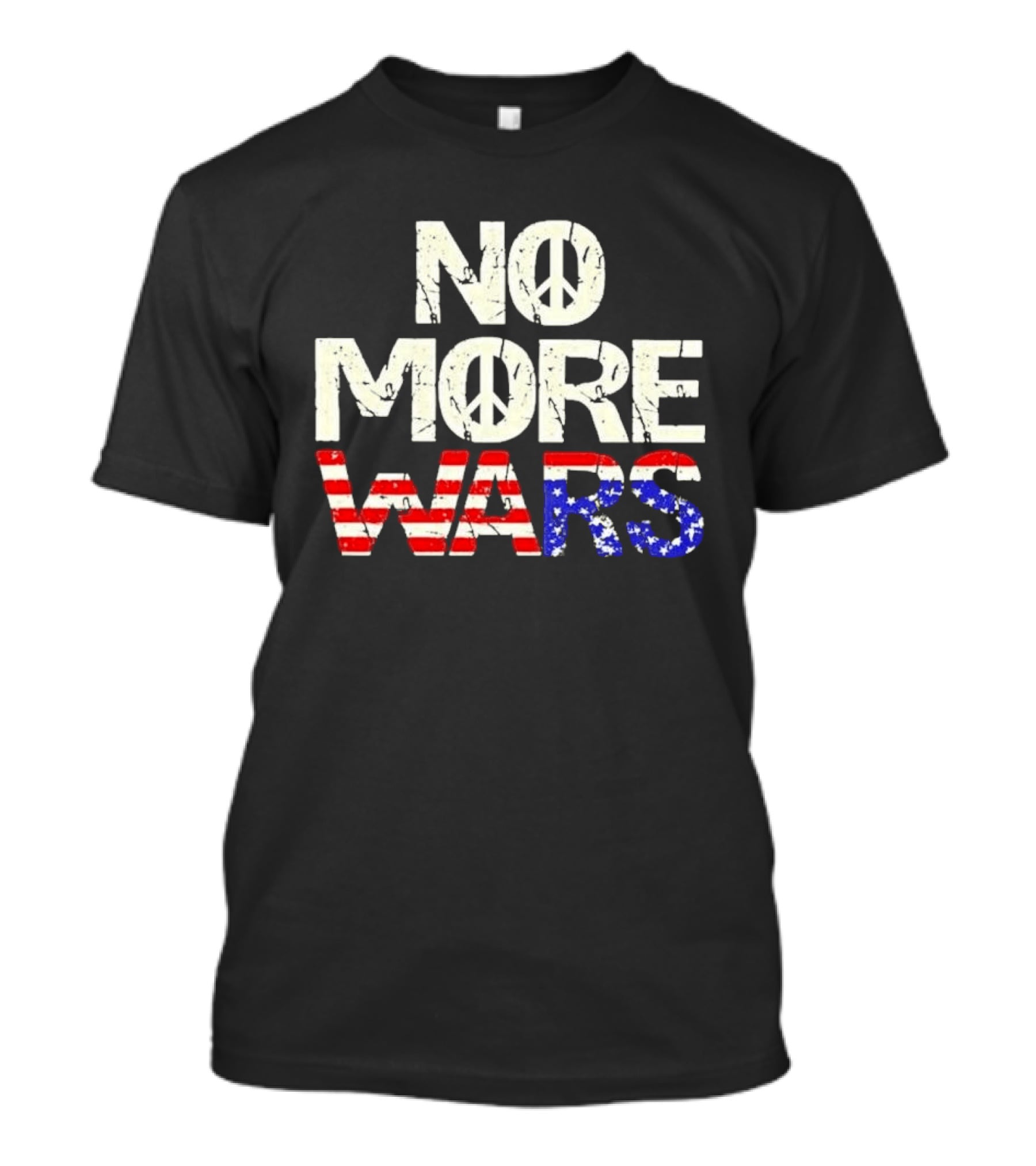 No More Wars American Flag Peace T-Shirt