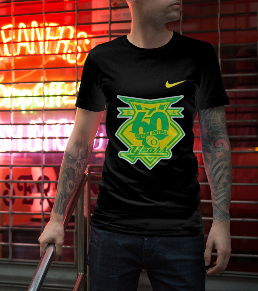 Nike Oregon Softball 60 Years Anniversary T-Shirt