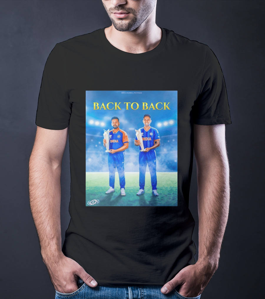 Back To Back India T20 World Cup Rohit Sharma Suryakumar Yadav T-Shirt