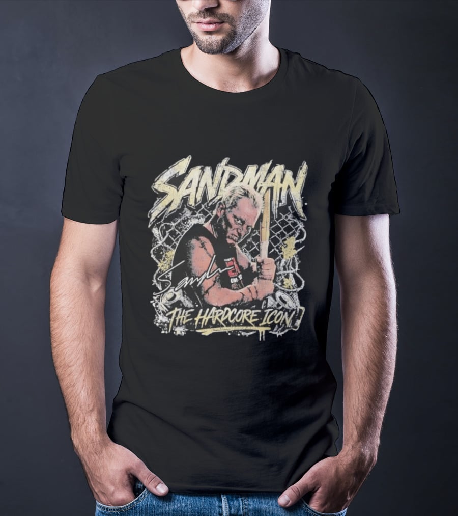 Sandman The Hardcore Icon Pro Wrestler T-Shirt