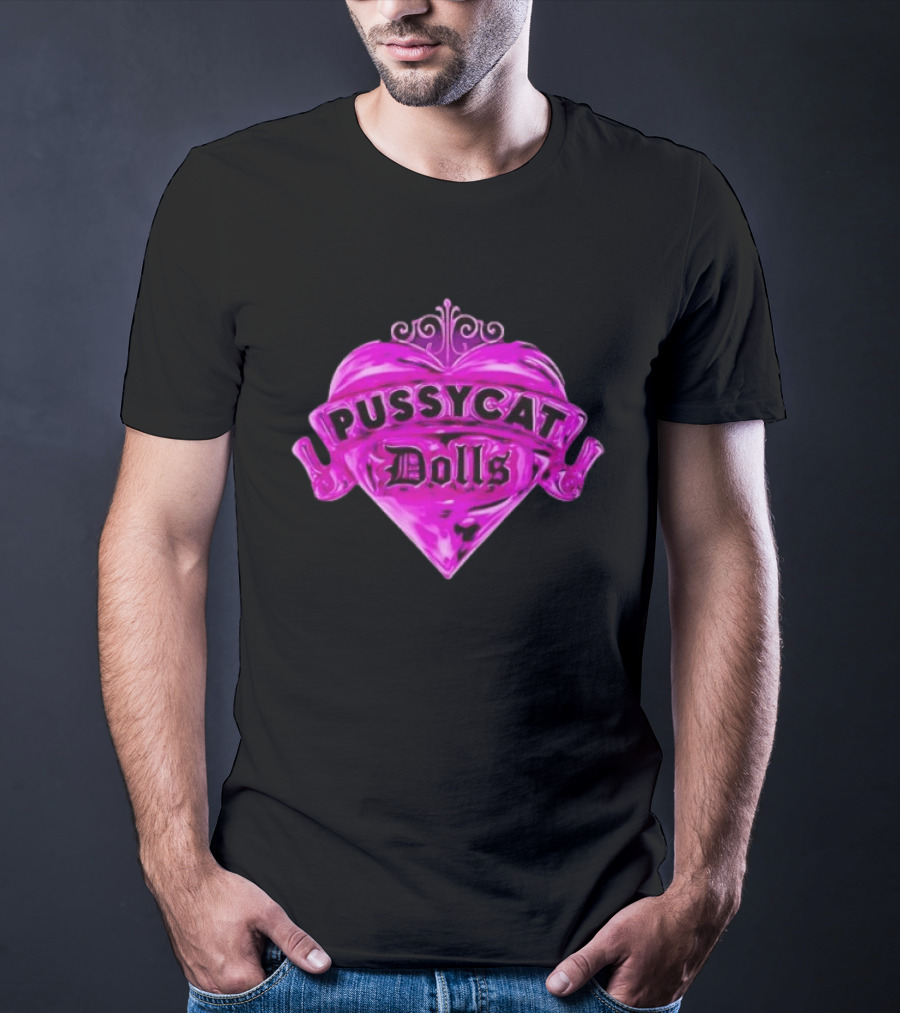 Pussycat Dolls Pink Heart Emblem Fashion T-Shirt