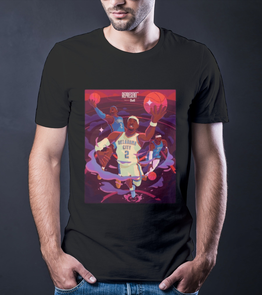 Oklahoma City Represent Bell Basketball SGA Number 2 T-Shirt