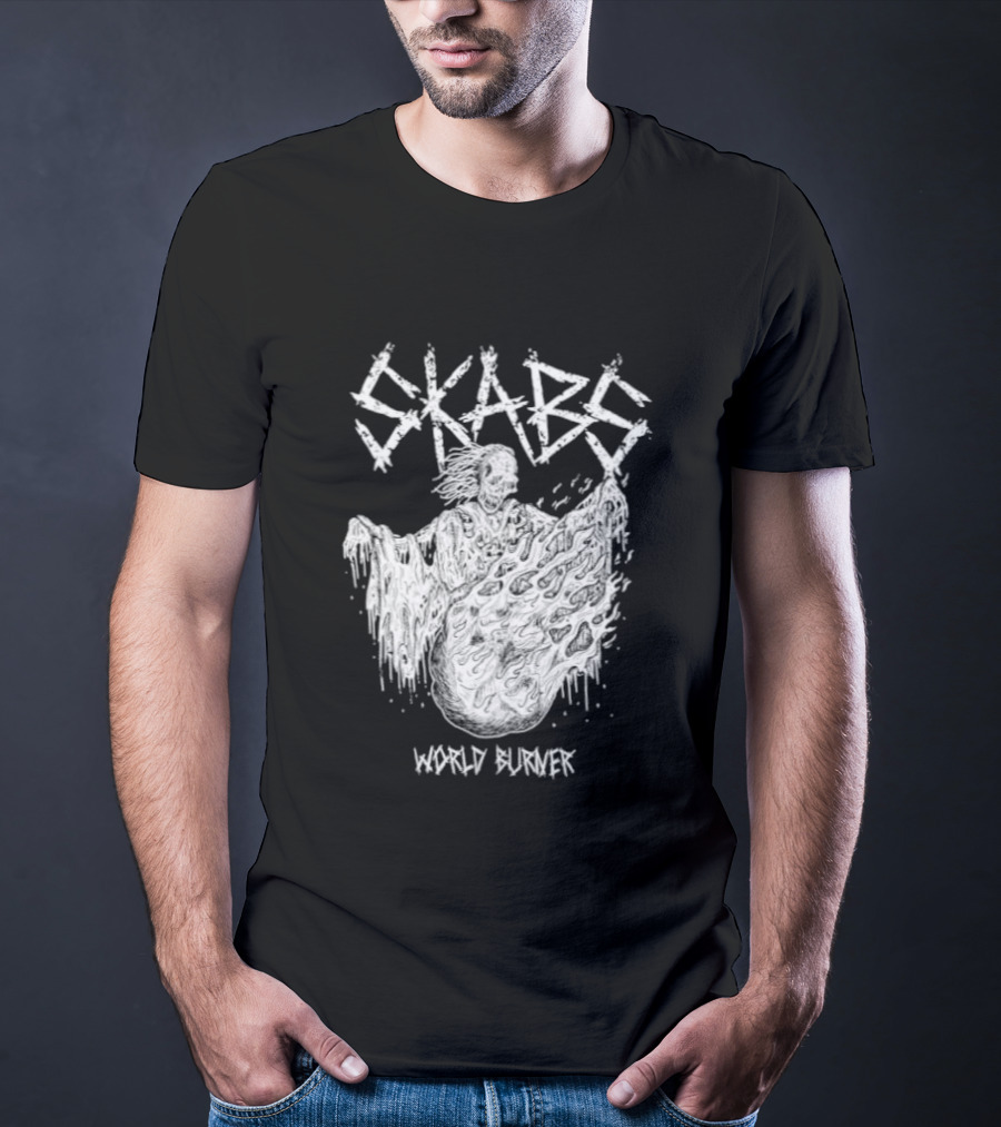 SKABS World Burner Skeleton Phantom Graffiti T-Shirt