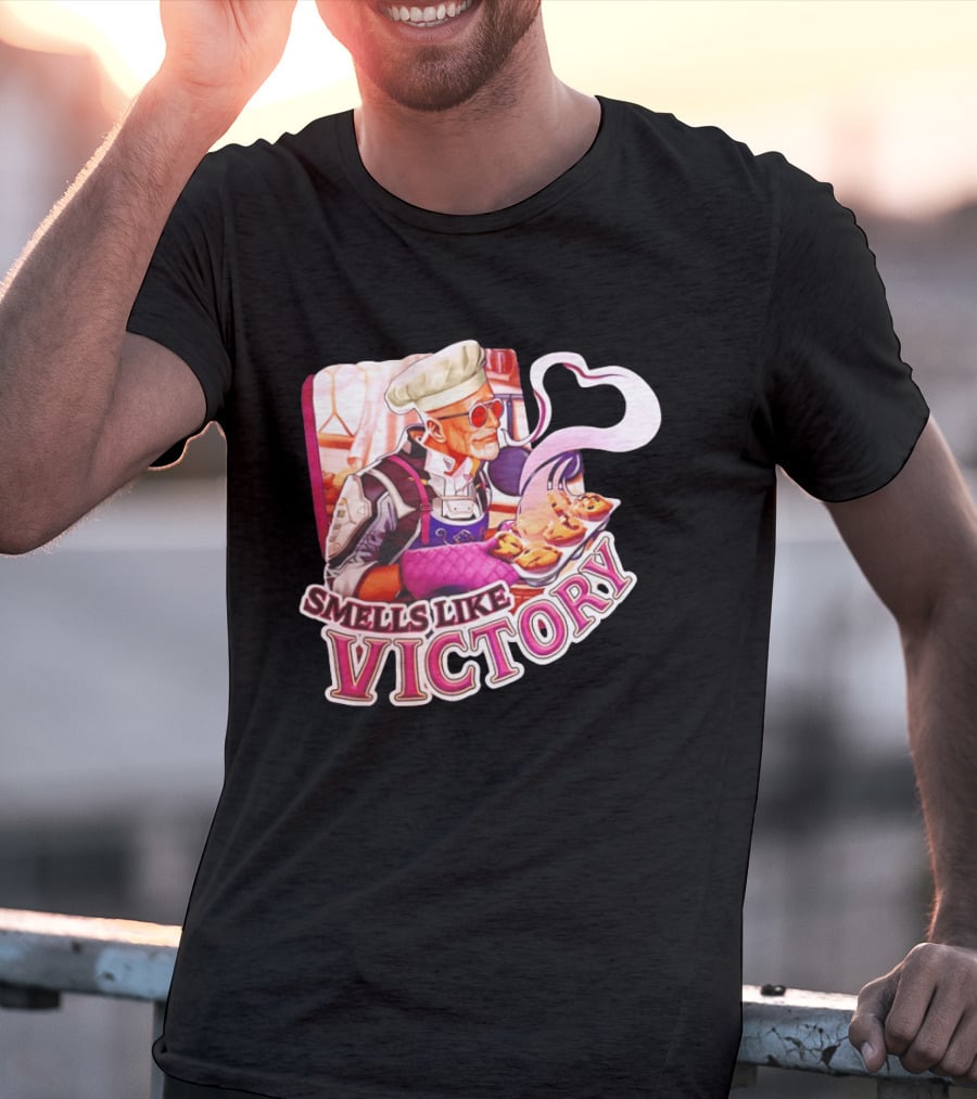 Smells Like Victory Chef Holding Tray Of Freshly Baked Pies In Futuristic Kitchen T-Shirt