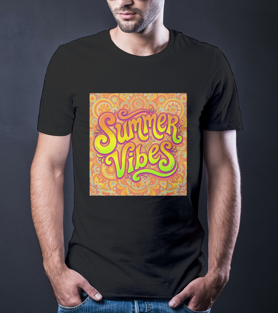Summer Vibes Psychedelic Groove Floral T-Shirt