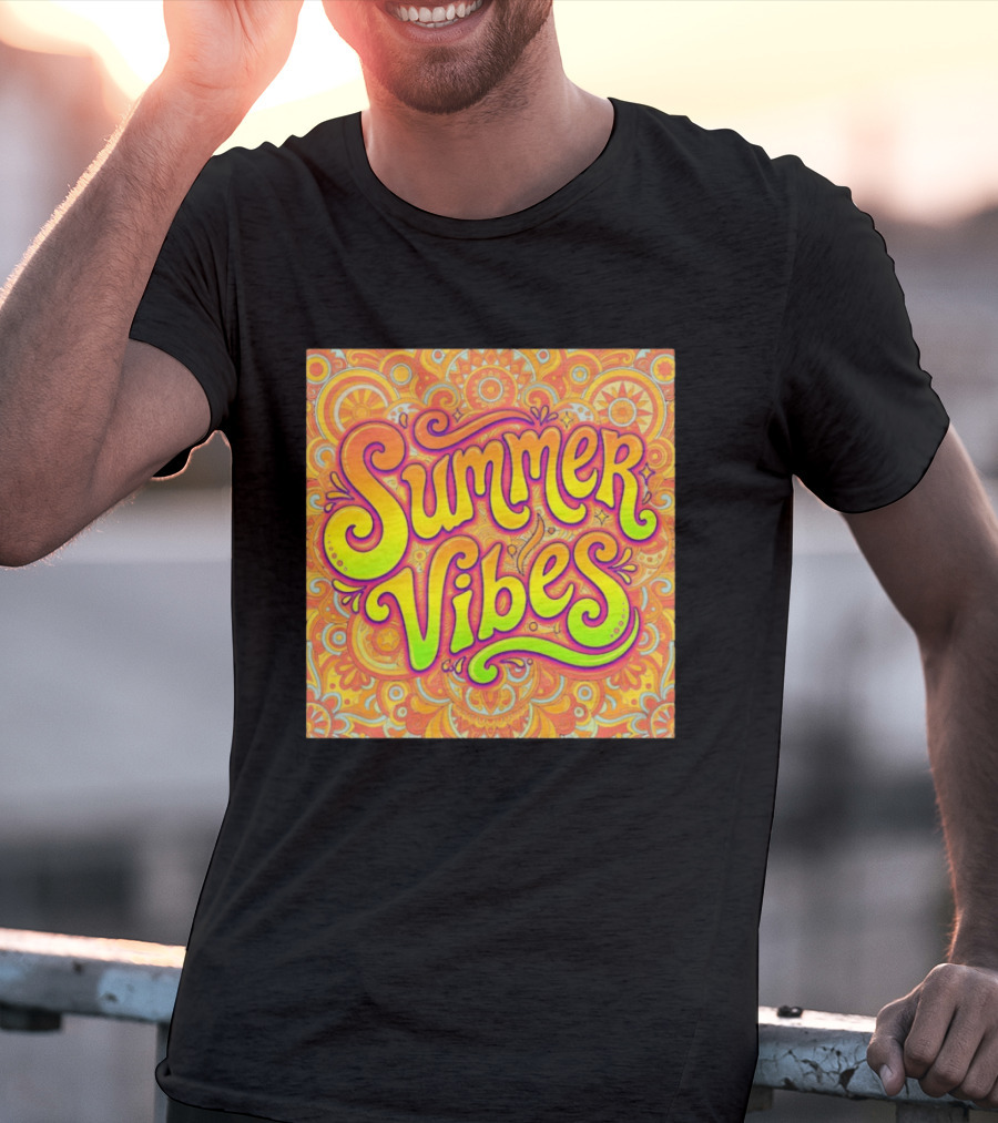 Summer Vibes Psychedelic Groove Floral T-Shirt