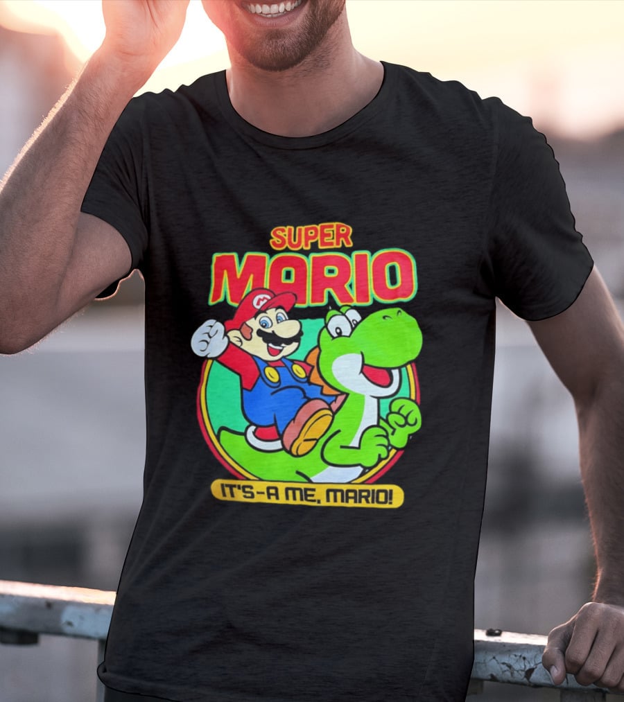 Super Mario Yoshi It's A Me Mario Nostalgic Adventure T-Shirt