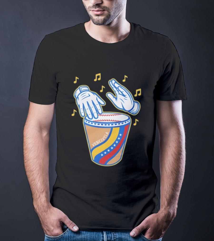 Tambor Béisbol Venezuela 2026 Musical Celebration Mexican Baseball Fusion T-Shirt