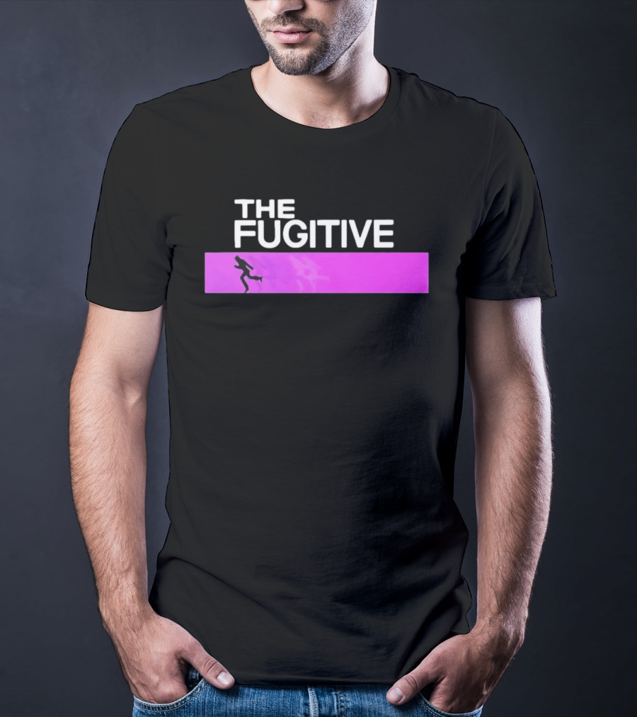 The Fugitive Silhouette Running On Purple Bar T-Shirt