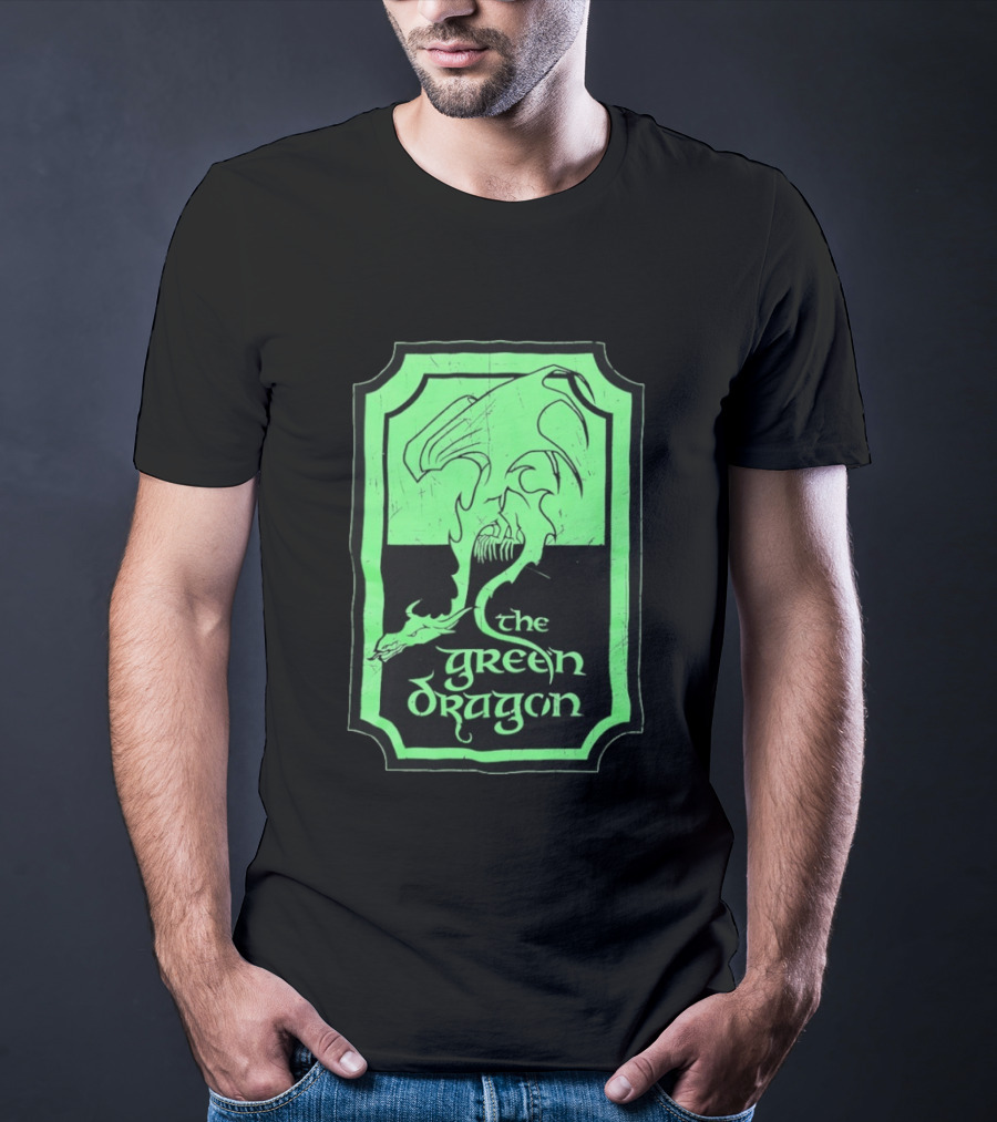 The Green Dragon Lord Of The Rings Fantasy Tavern T-Shirt