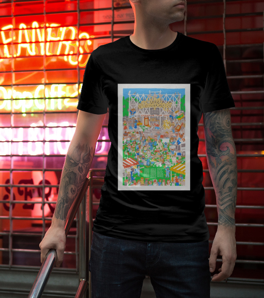 The Sheepdogs Canadian Tour 2026 Colorful Festival Scene With Crowd And Marquee T-Shirt