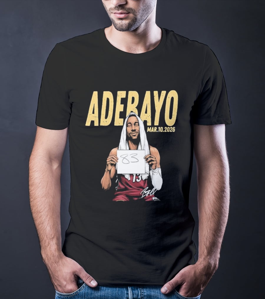 Ultimate Bam Adebayo Career High 83 Miami Basketball March 10 2026 T-Shirt
