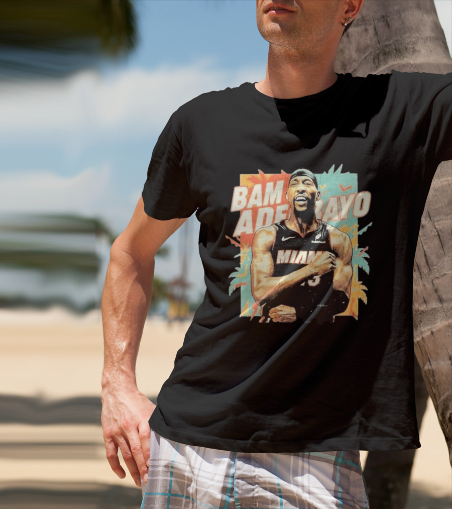 Bam Adebayo Miami Basketball NBA Star Tropical Vibes T-Shirt