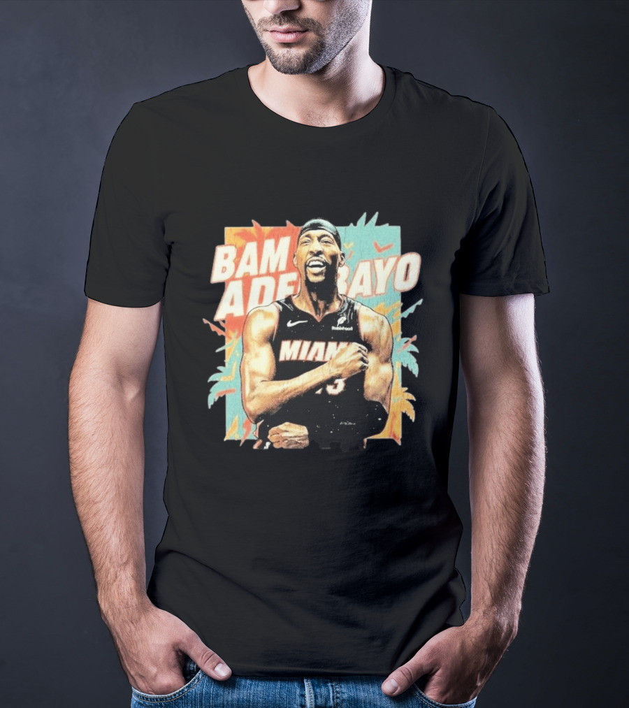 Bam Adebayo Miami Basketball NBA Star Tropical Vibes T-Shirt