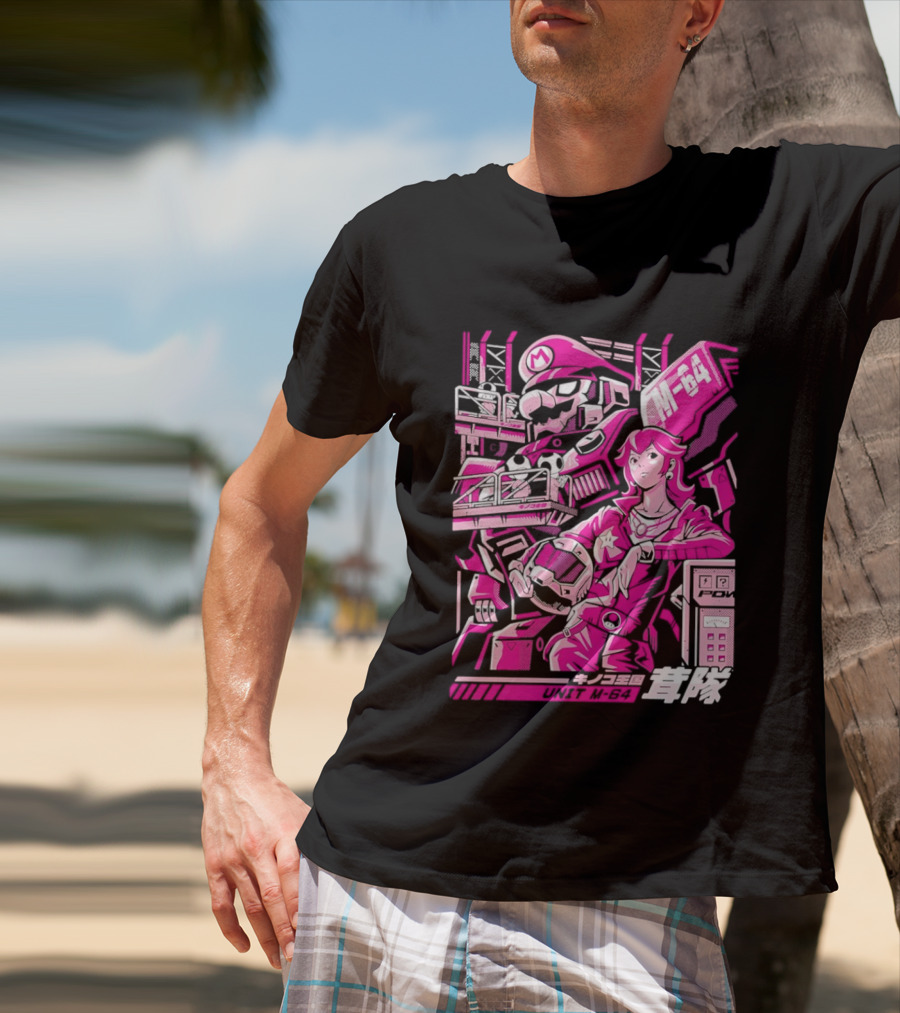 Unit M 64 Mario Mech M 64 Princess Peach T-Shirt