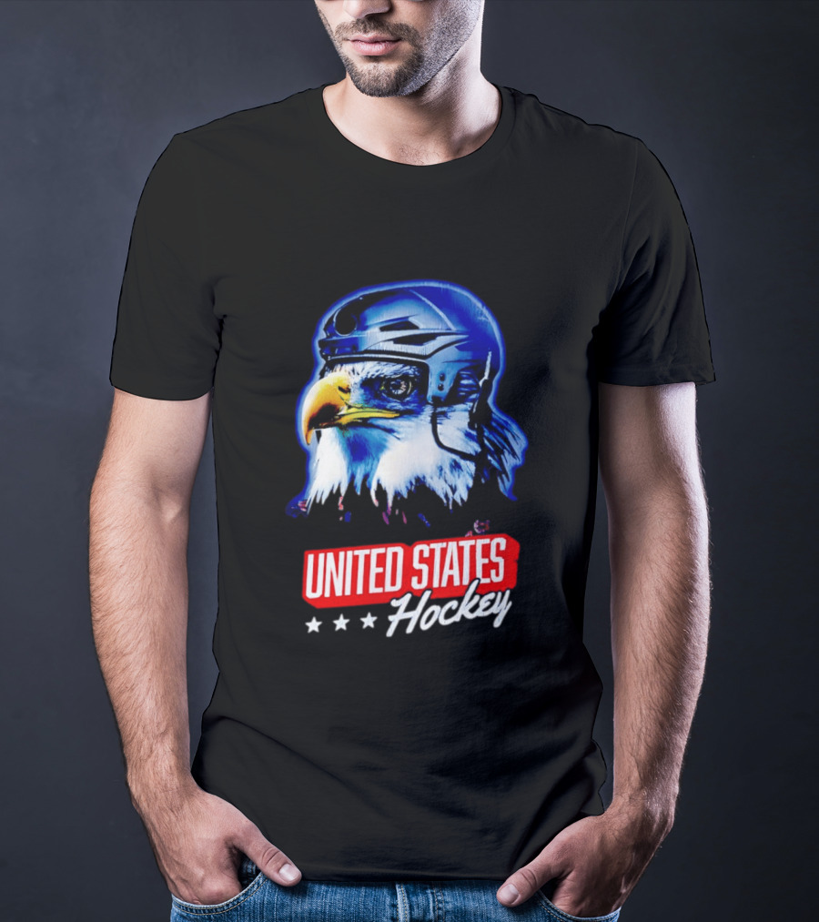 United States Hockey Eagle Helmet Stars T-Shirt