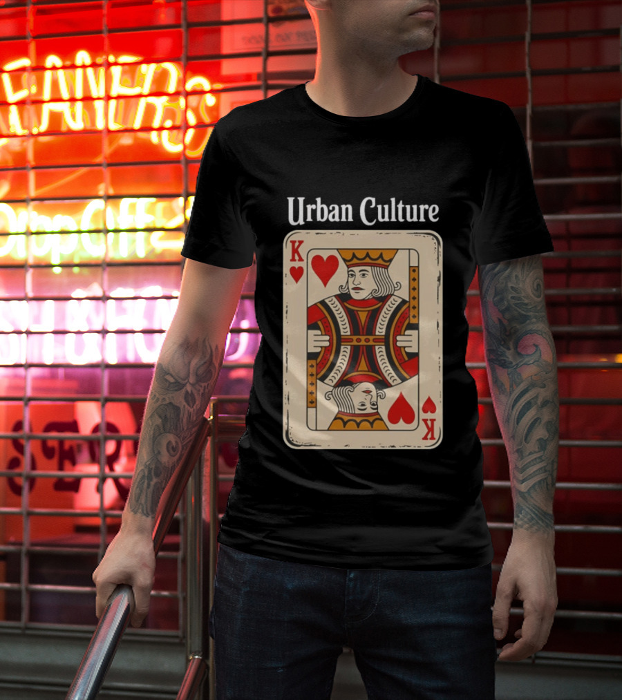 Urban Culture King Of Hearts Card T-Shirt
